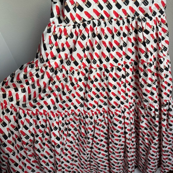 NWT Anthropologie The Helena Square-Neck Smocked Tiered Midi Dress Sz M - Picture 8 of 10